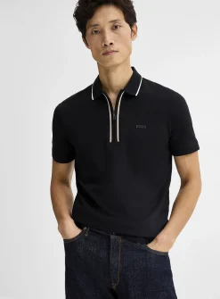 Philix zip-collar polo