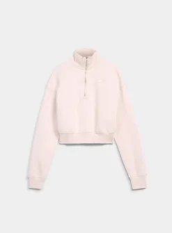 Phoenix half-zip cropped sweatshirt