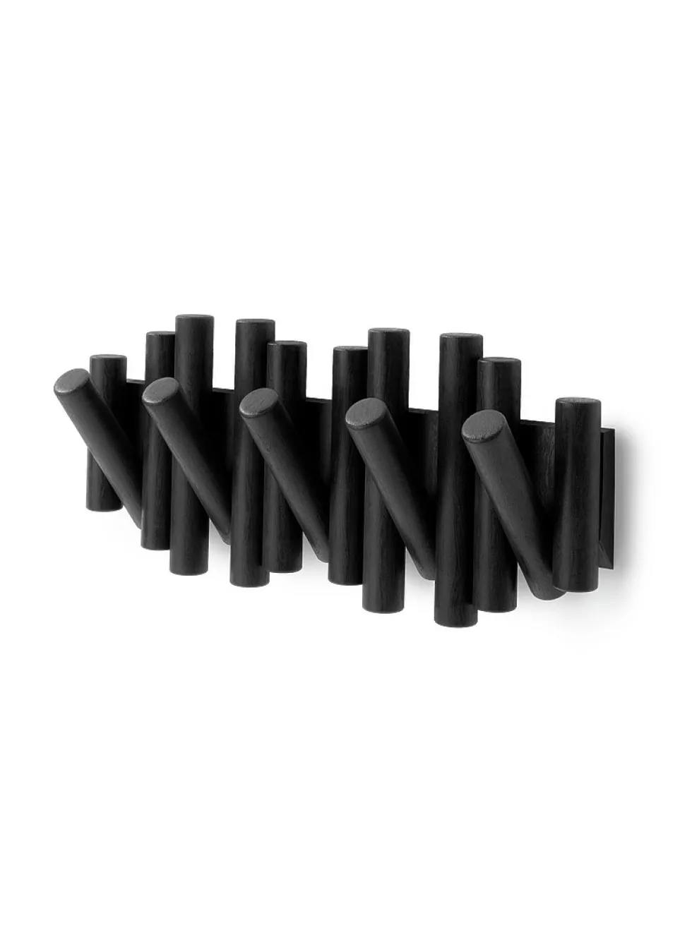 Picket five-hook wall-mounted coat rack