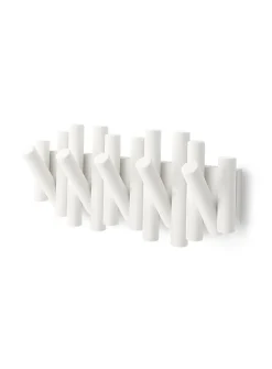 Picket five-hook wall-mounted coat rack
