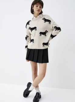 Picture jacquard sweater