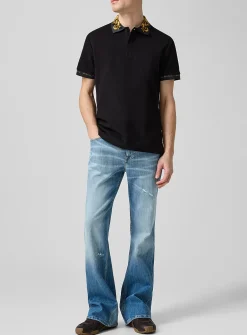 Piece Number permanent pleating bootcut jean