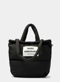 Pillow rugged fabric puffy tote bag