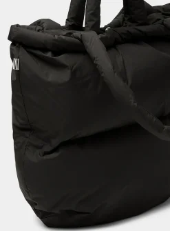 Pillow rugged fabric puffy tote bag