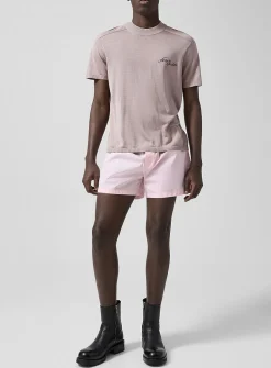 Pink poplin short