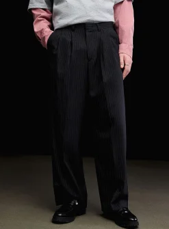 Pinstripe pleated pant