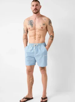 Pinstripe seersucker swim trunk