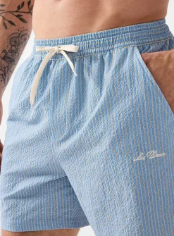 Pinstripe seersucker swim trunk