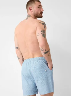 Pinstripe seersucker swim trunk