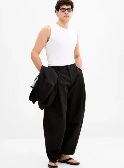 Pinstripe wide-leg pant