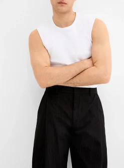 Pinstripe wide-leg pant