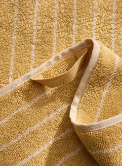 Pinstriped organic cotton towels