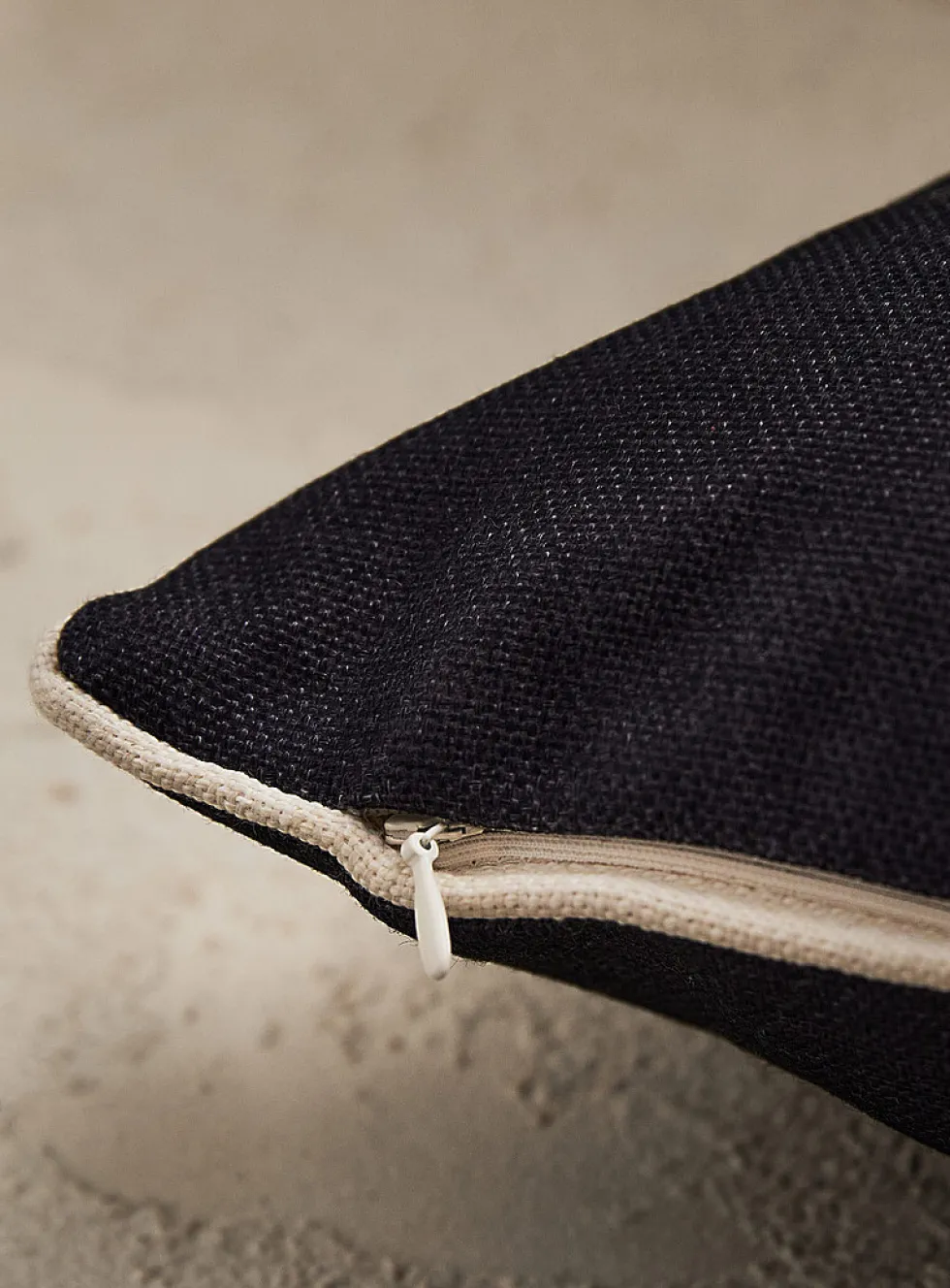 Piped trim removable-cover outdoor cushion