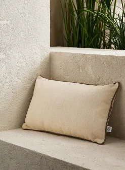 Piped trim removable-cover outdoor cushion