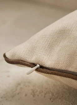 Piped trim removable-cover outdoor cushion