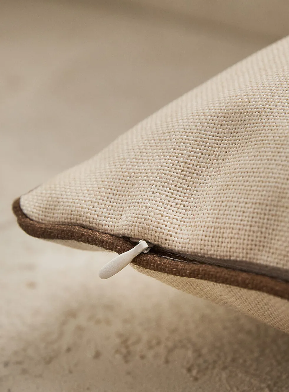 Piped trim removable-cover outdoor cushion
