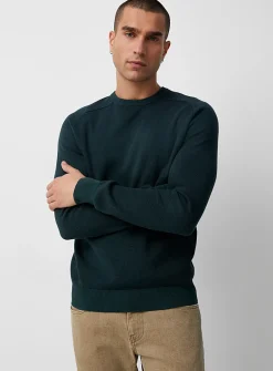 Piqué jacquard sweater