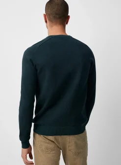 Piqué jacquard sweater