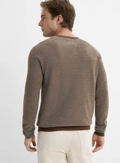 Piqué jacquard sweater