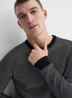 Piqué jacquard sweater