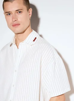 Piqué stripe shirt