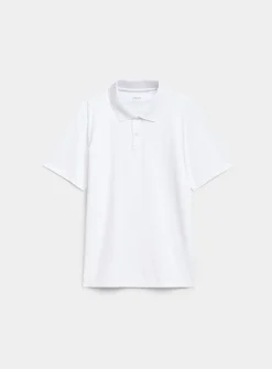 Piqué-style microfibre golf polo