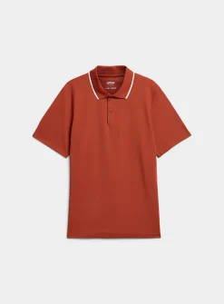 Piqué-style microfibre golf polo