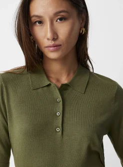 Plain boxy polo sweater