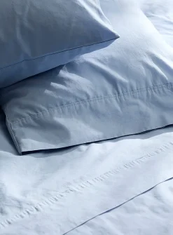 Plain cotton percale pillowcases