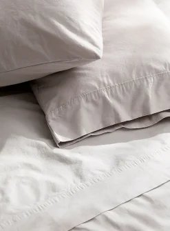 Plain cotton percale pillowcases