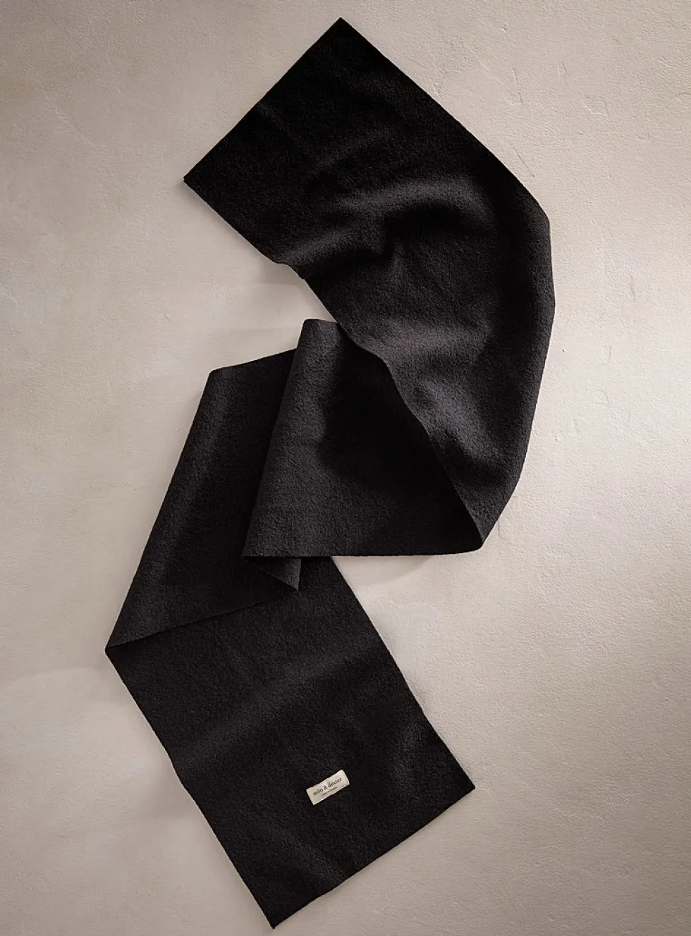 Plain pure merino wool scarf