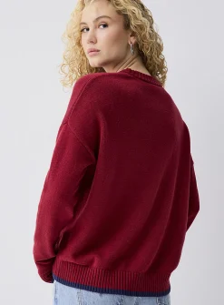 Playful embroidery sweater