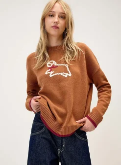 Playful embroidery sweater