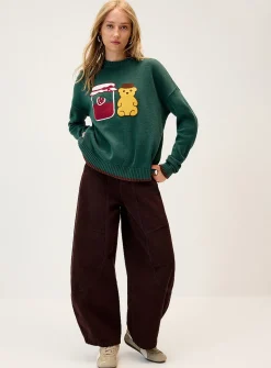 Playful embroidery sweater