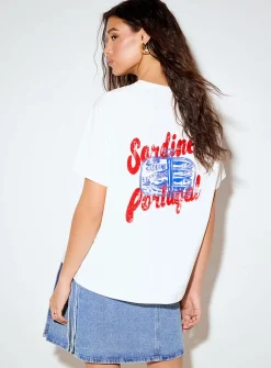 Playful print loose boxy-fit T-shirt