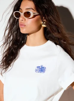 Playful print loose boxy-fit T-shirt