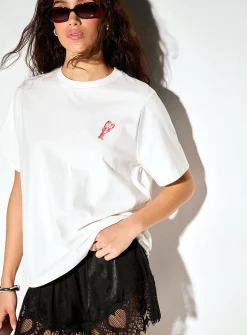 Playful print loose boxy-fit T-shirt