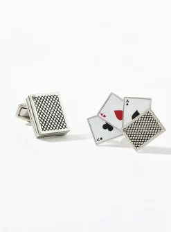 Playing cards cufflinks