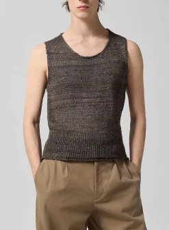 Pleaser silk knit sweater vest