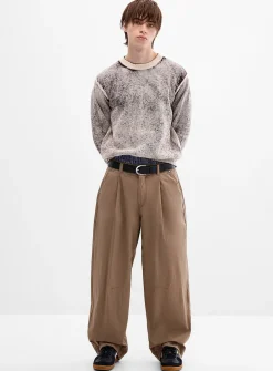 Pleated barrel pant