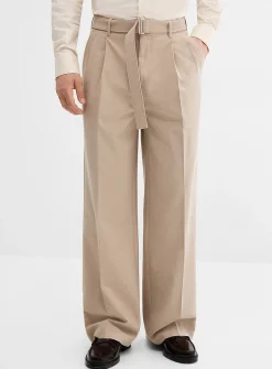 Pleated belted pant