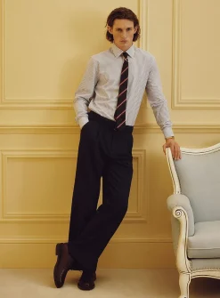 Pleated belted pant
