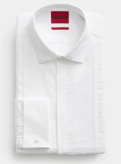 Pleated bib tuxedo shirt