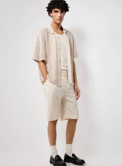 Pleated fluid Bermudas