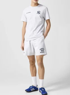 Pleated jersey shorts