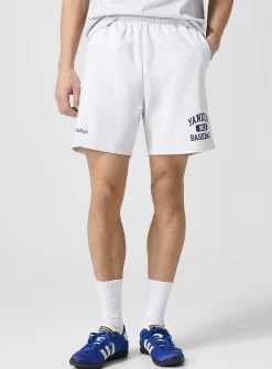 Pleated jersey shorts