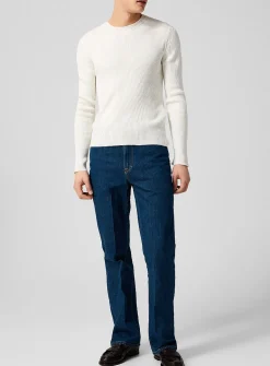 Pleated '70s style flared jean