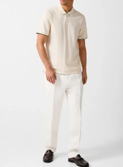 Pleated tapered pure linen pant