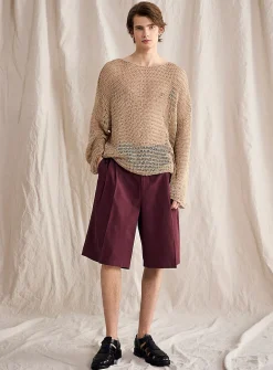 Pleated XL Bermudas