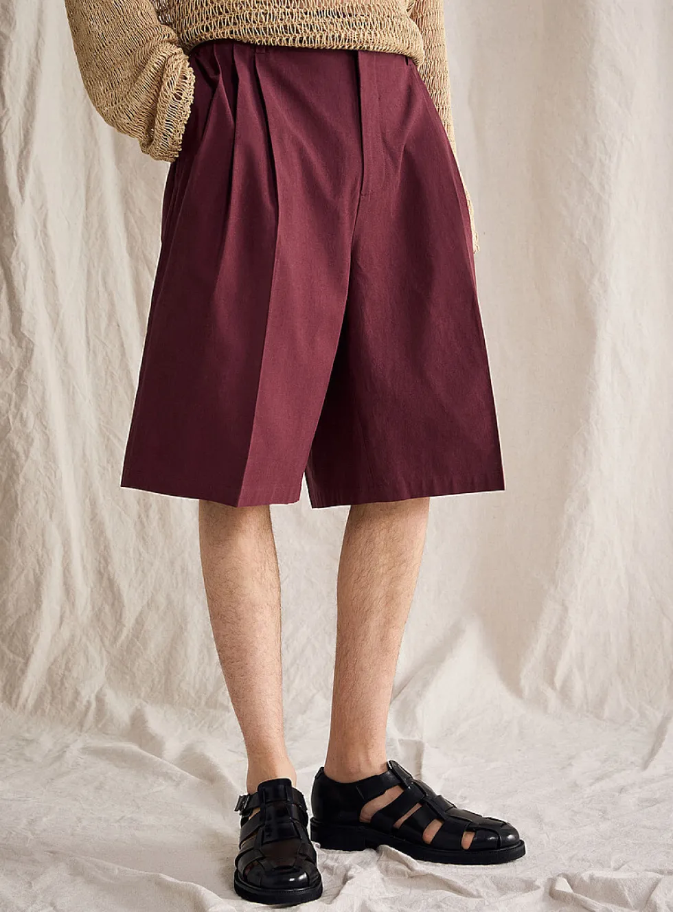 Pleated XL Bermudas